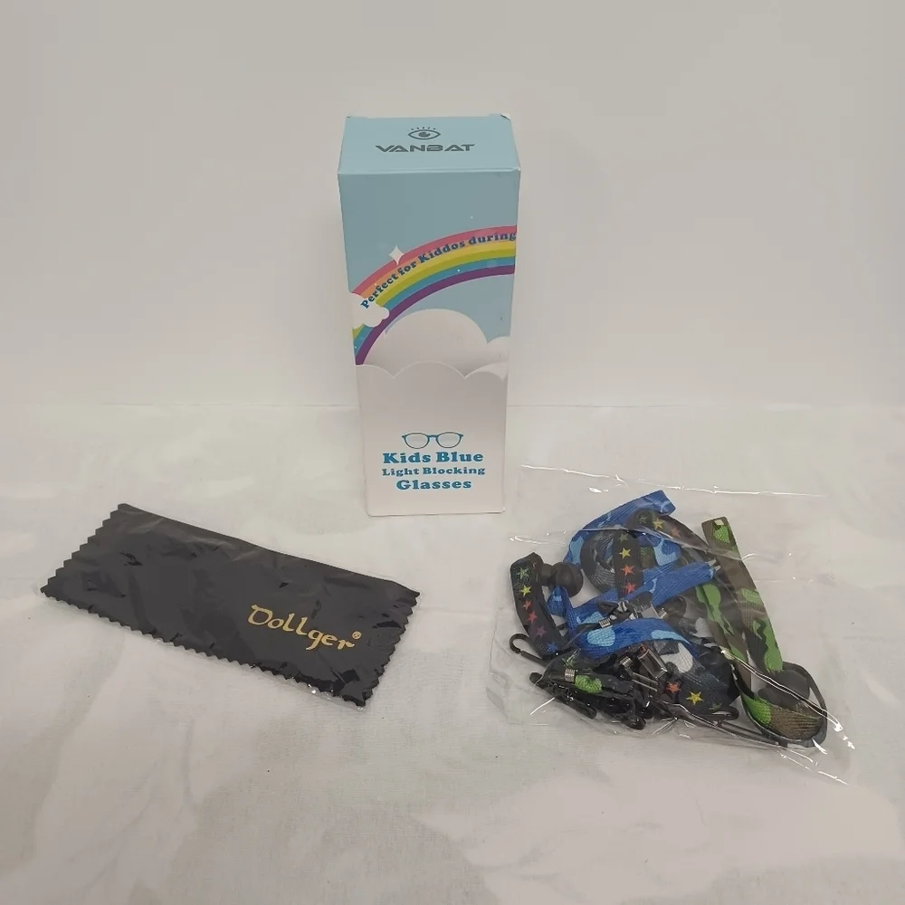 VANBAT UV400 Blue Light Blocking Glasses for Kids PLUS Accessories and Case